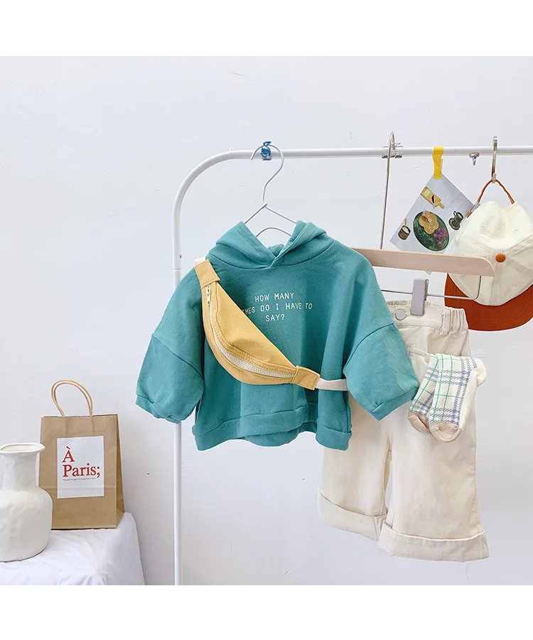 Весна Осень 2019 года повседневные толстовки с буквенным принтом для мальчиков