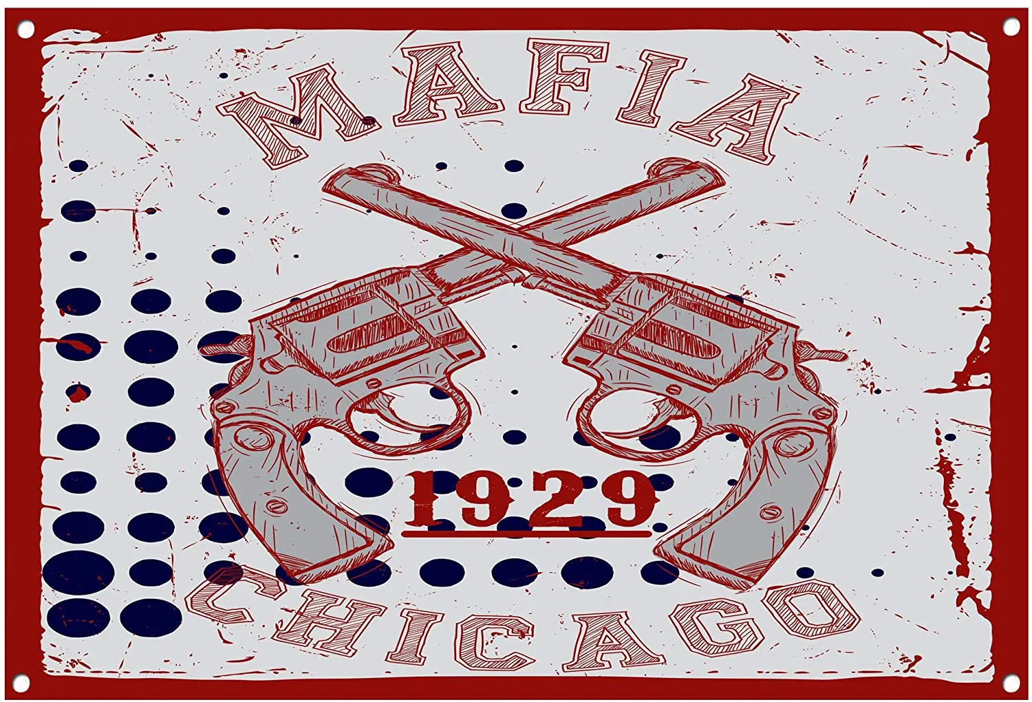 

Diuangfoong Mafia Chicago Vintage Style Metal Sign No.66012×8 inches