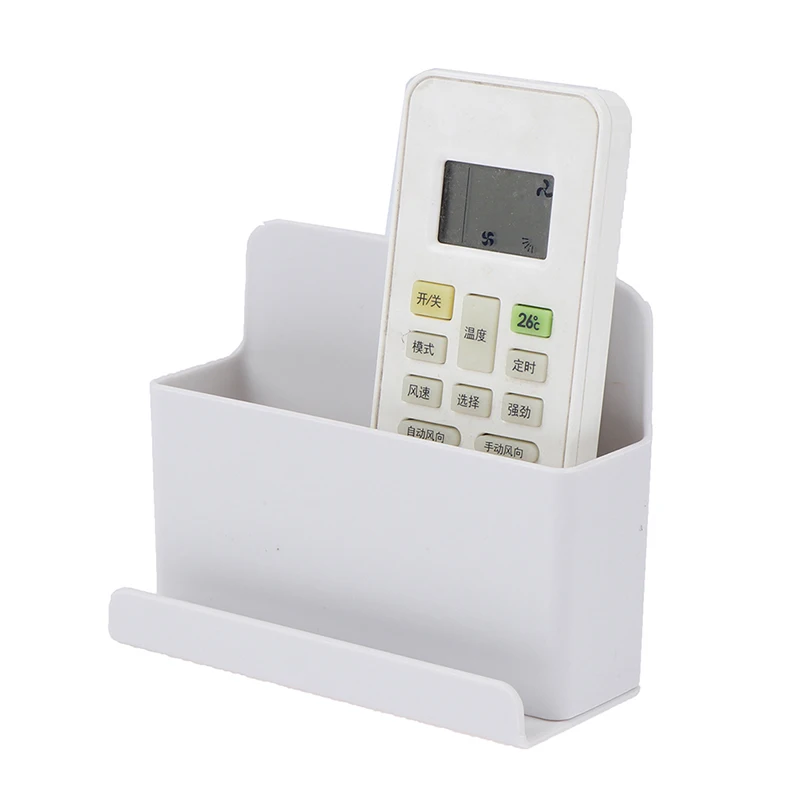 

Wall Mounted Organizer Storage Box Remote Control Air Conditioner Storage Case Mobile Phone Plug Holder Stand Container 2 Sizes