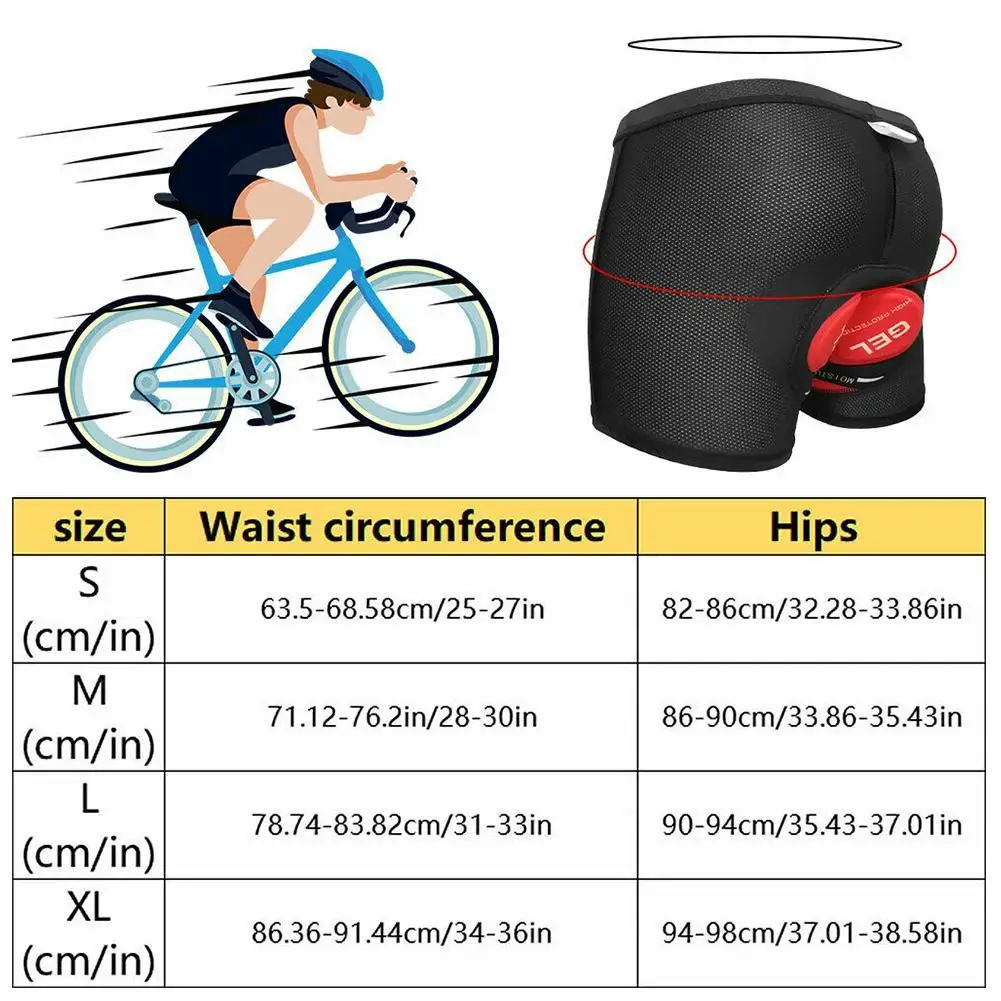 

High Quality Unisex Black cycling Shorts Comfortable Short S-XXXL Bike Sponge Bike Gel Size Underwear Short 3D Pants Padded Y9U1