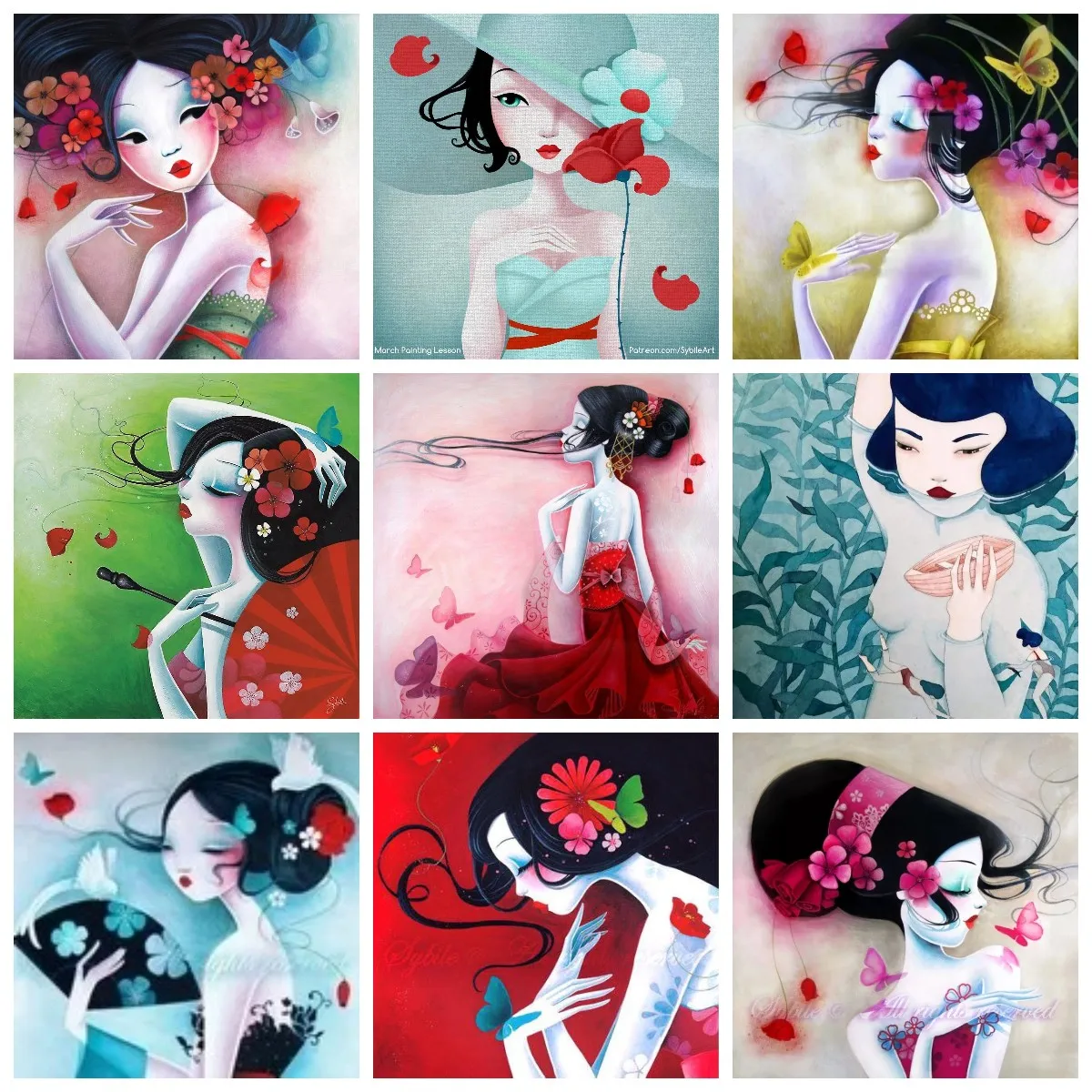 

Cartoon Watercolor Sexy Cute Girl 5D Diamond Painting Cross Stitch Embroidery Full Drill Handmade Art Mosaic Home Decor Gift