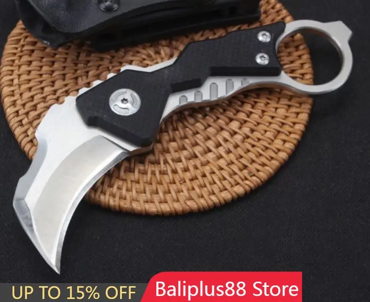 

Karambit Claw Knife Mini Doomsday D2 Blade G10 Handle Self-defense Tactical Pocket Fixed Blade Knife Hunting EDC Survival Knives
