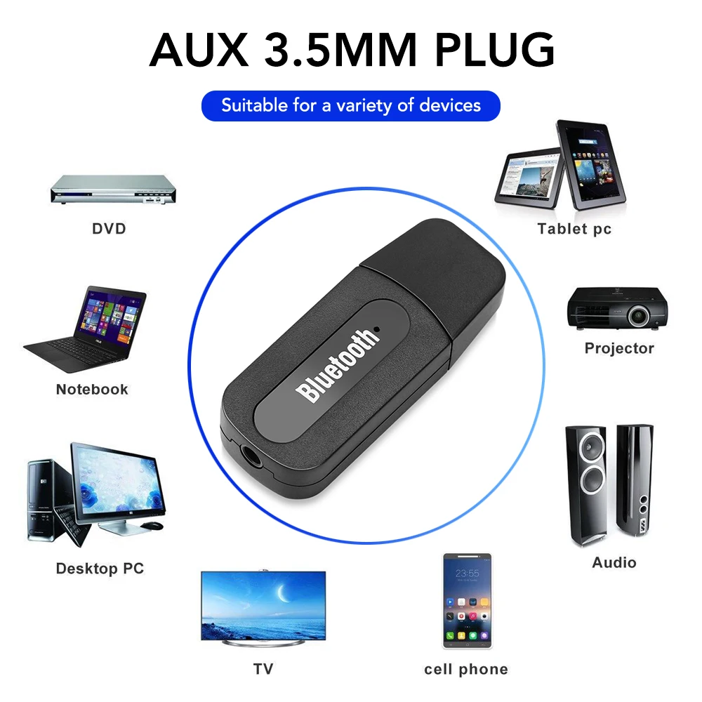 USB Bluetooth AUX Беспроводной автомобильный аудиоприемник для Ford Focus 2 3 1 Fiesta Mondeo MK4 Transit Fusion Kuga Ranger