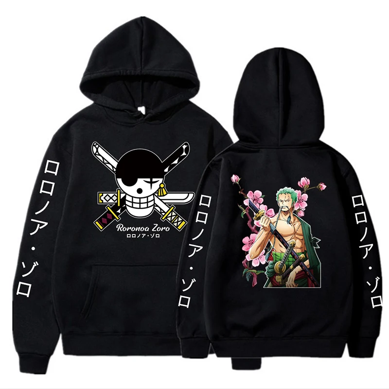 

One Piece Hoodie Men Women Harajuku Comic Book Print Long Sleeve Garment Unisex