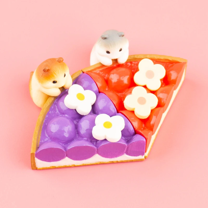 

Japan Gacha Gashapon Mini Bear Guinea Pig Assembled Model Ornaments Cute Hamster Fruit Cake Animals Doll Capsule Toys Gift