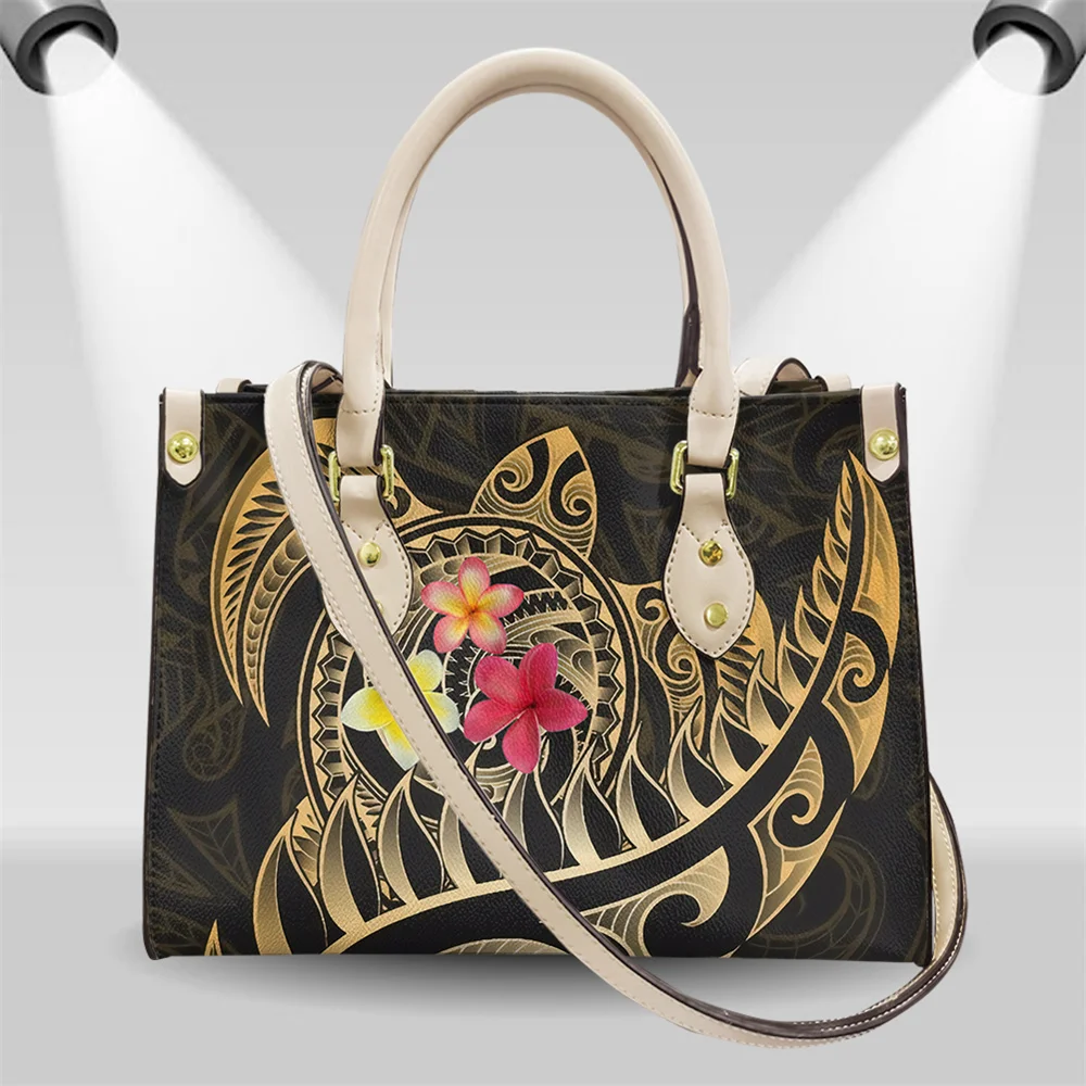 

Polynesian Hawaiian Aotearoa Maori Turtle Silver Fern Print Women Top Handle Bags Casual Lady Crossbody Bag Clutch Sac Femme
