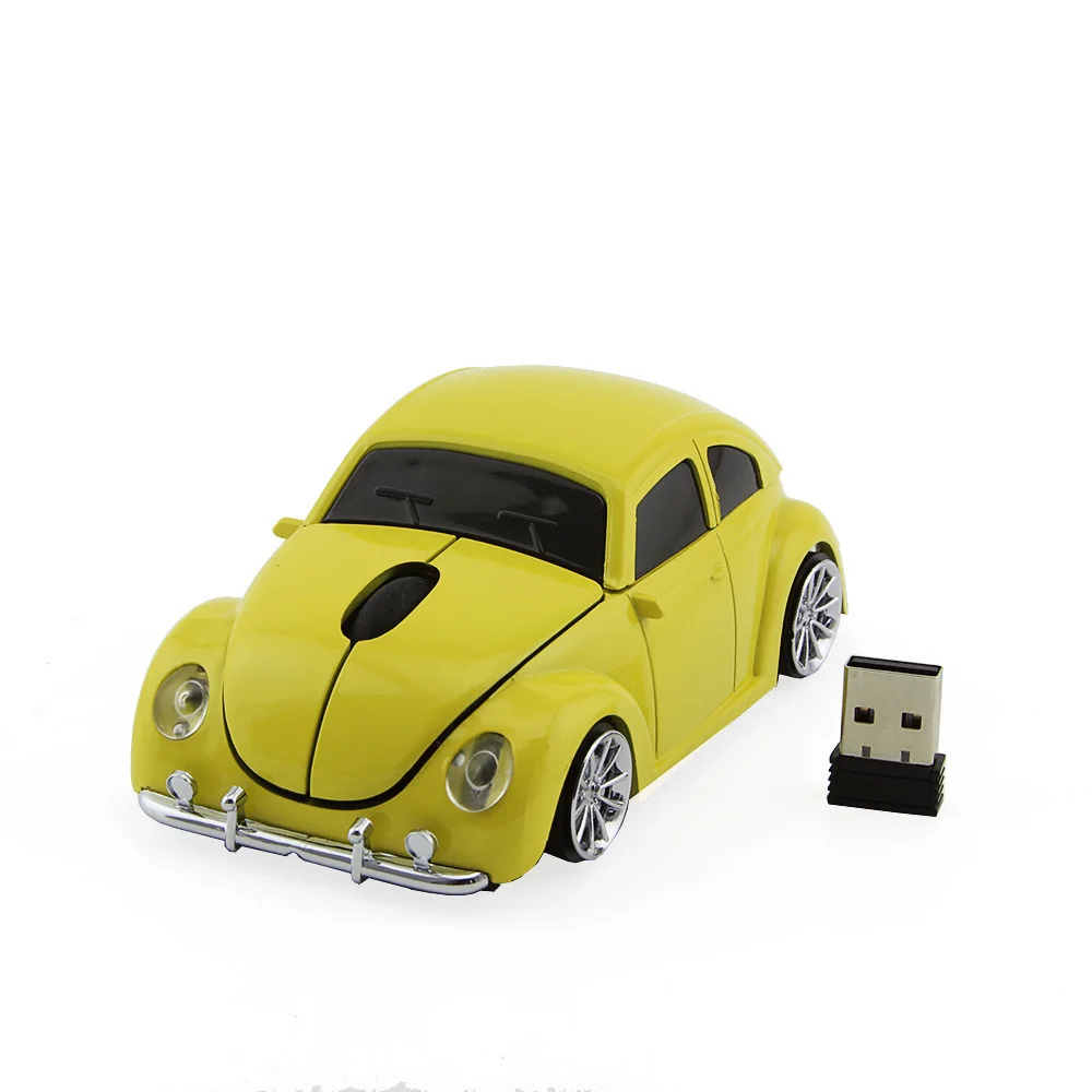 CHYI Милая Беспроводная 3d Компьютерная мышь для автомобиля Mini Usb оптическая VW Beetle Auto Mause Эргономичная Детская Подарочная компьютерная мышь для Mac ноутбука настольного компьютера