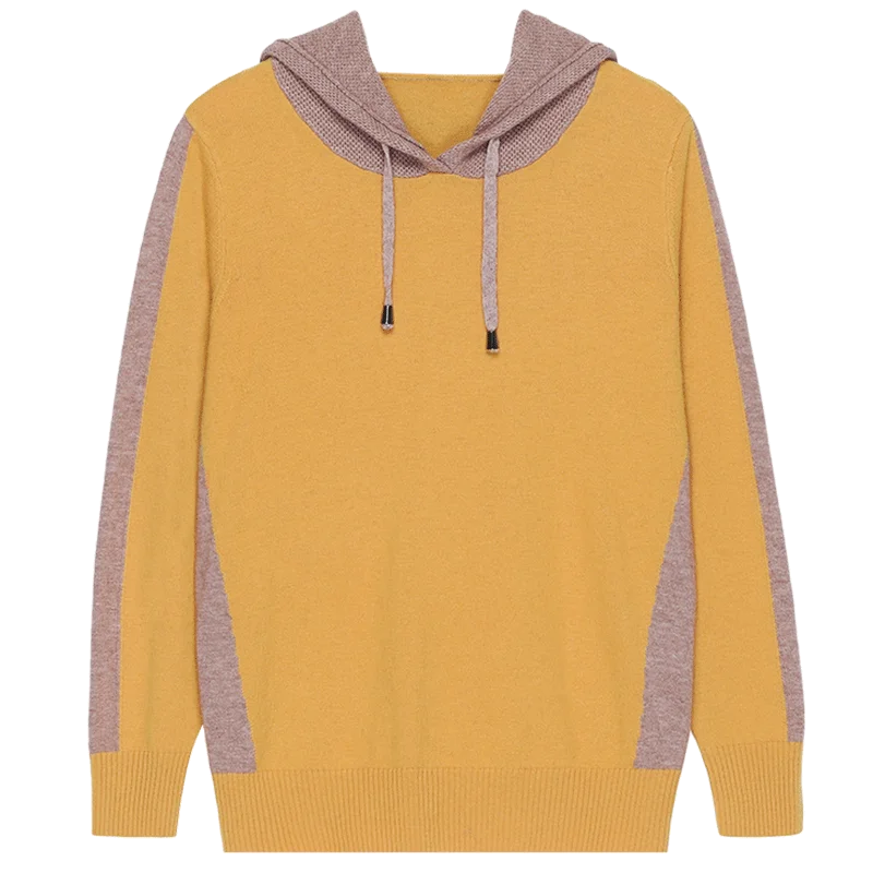 Модные женские толстовки с капюшоном черный свитер Осенний вязаный Harajuku