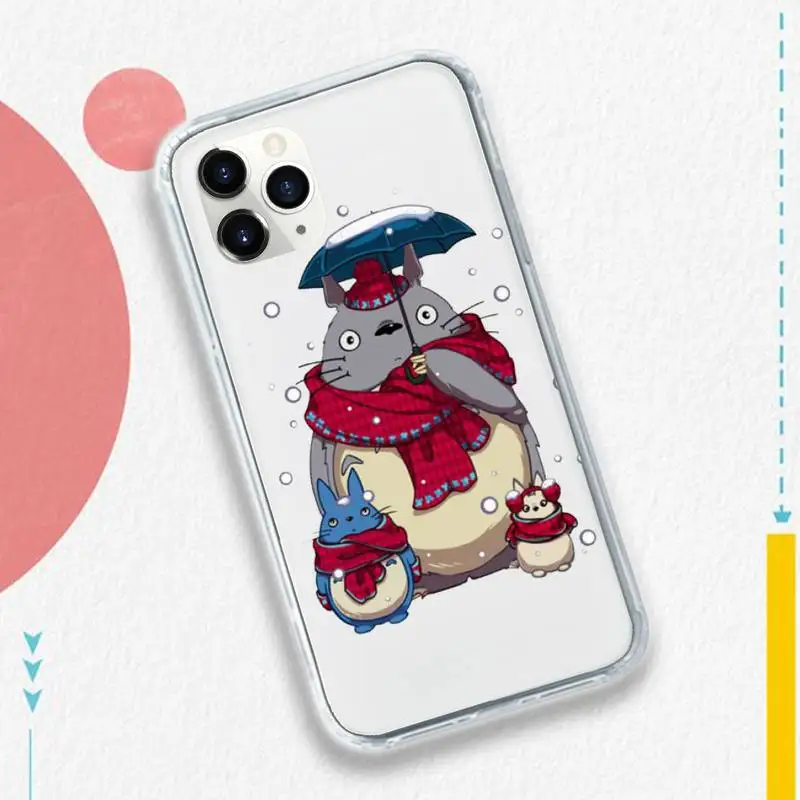 

Cartoon Ghibli Miyazaki Totoro Phone Case Transparent soft For iphone 5 5s 5c se 6 6s 7 8 11 12 plus mini x xs xr pro max