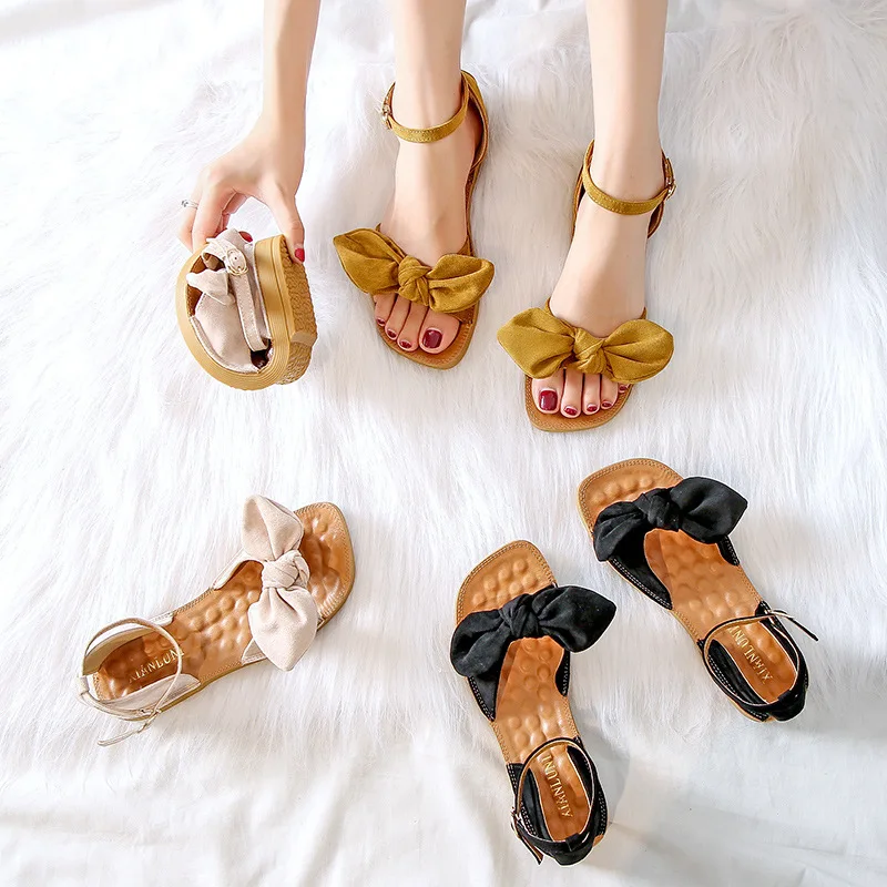 

Sandals Women's Flat Soft Bottom Maternity Shoes All-match Summer Roman Shoes High Heel Sandals Shoes Woman Women Sandals