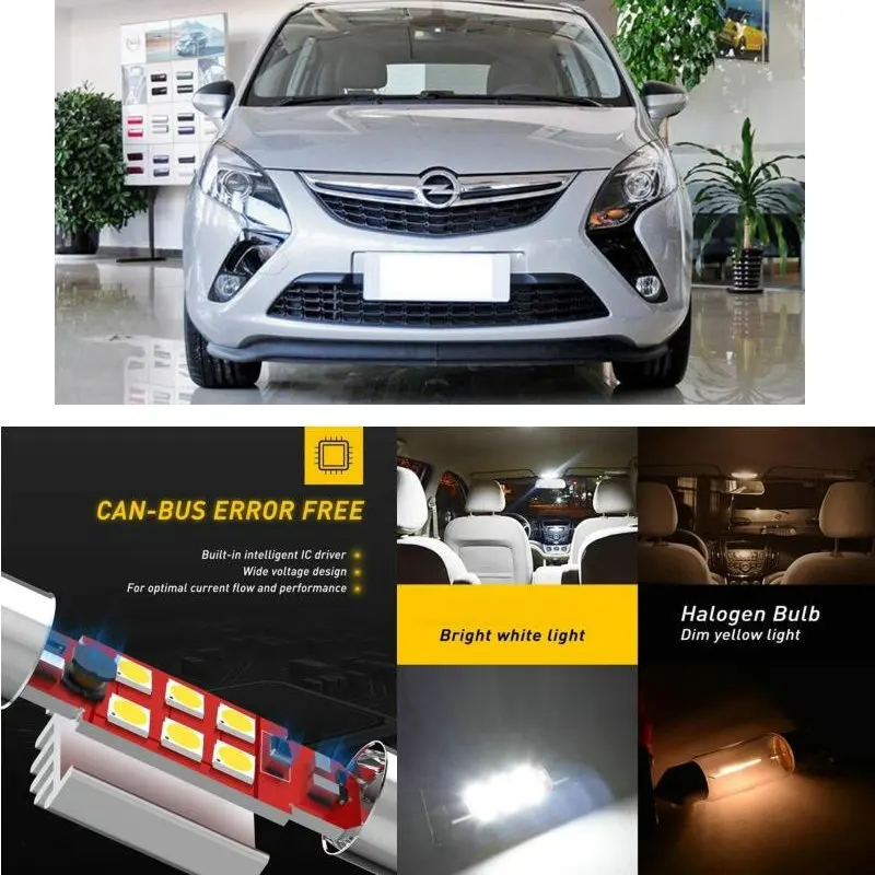 Светодиодный внутренние Автомобильные фары для Opel zafira a mpv t98 b a05 van tourer c p12
