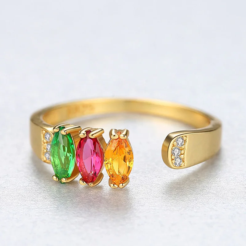 Ювелирные изделия из серебра 925 пробы простой стиль красочные изящные кристаллы