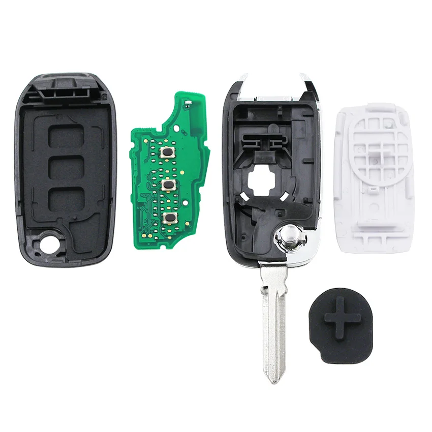 3 кнопки флип удаленный ключ 433 МГц PCF7961 4A чип для Renault Kadjar Captur Megane символ 2013 2017
