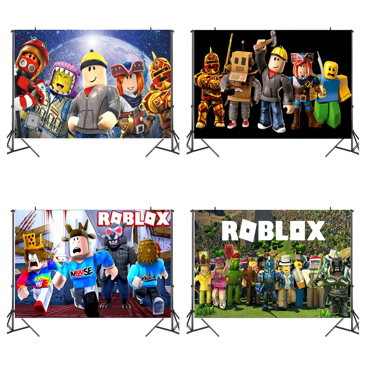 Фотофоны ROBLOX виниловые тканевые фоны для фотосъемки детские детского дня