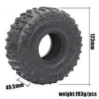 4pcs 1 9 inch jconcepts rubber tyre 1 9 wheel tires 123x49 5mm for 110 rc crawler trax trx4 trx6 axial scx10 axi03007 yikong