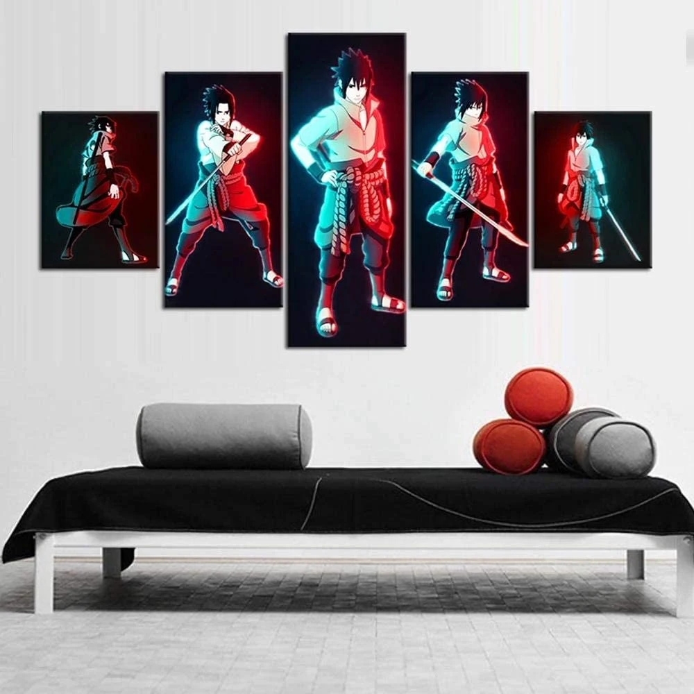 

5 Piece Wall Art Canvas Prints Anime Manga Figure Ninja Posters And Pictures Modern Home Decor Living Room Decoration Paintings