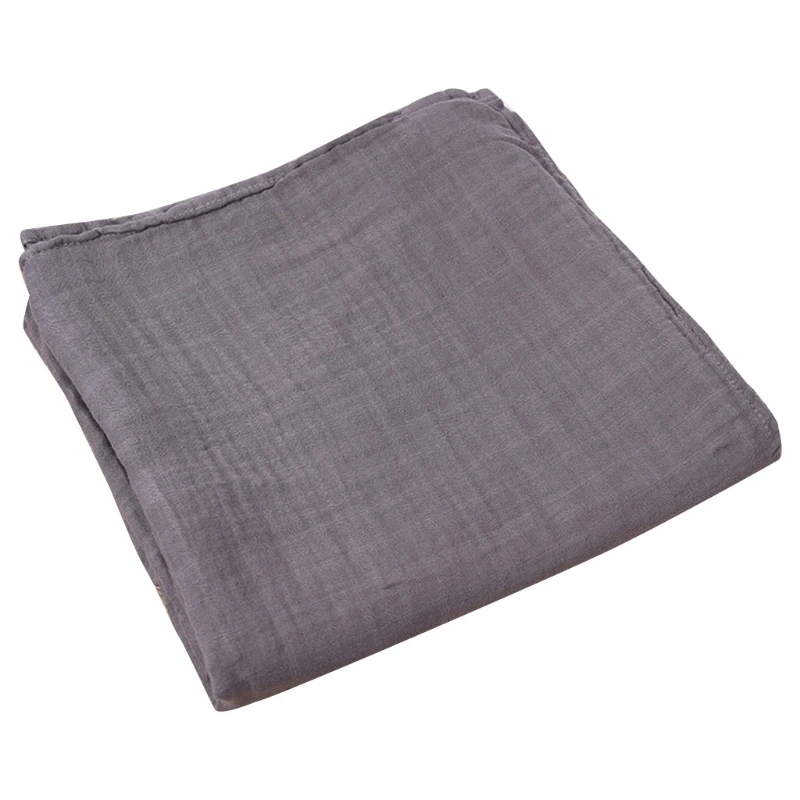 Manta receptora de muselina de fibra de bamb&uacute; para beb&eacute;, 120x120cm, envoltura para reci&eacute;n nacidos, 2 capas de gasa de ba&ntilde;o, saco de dormir, cochecito-2