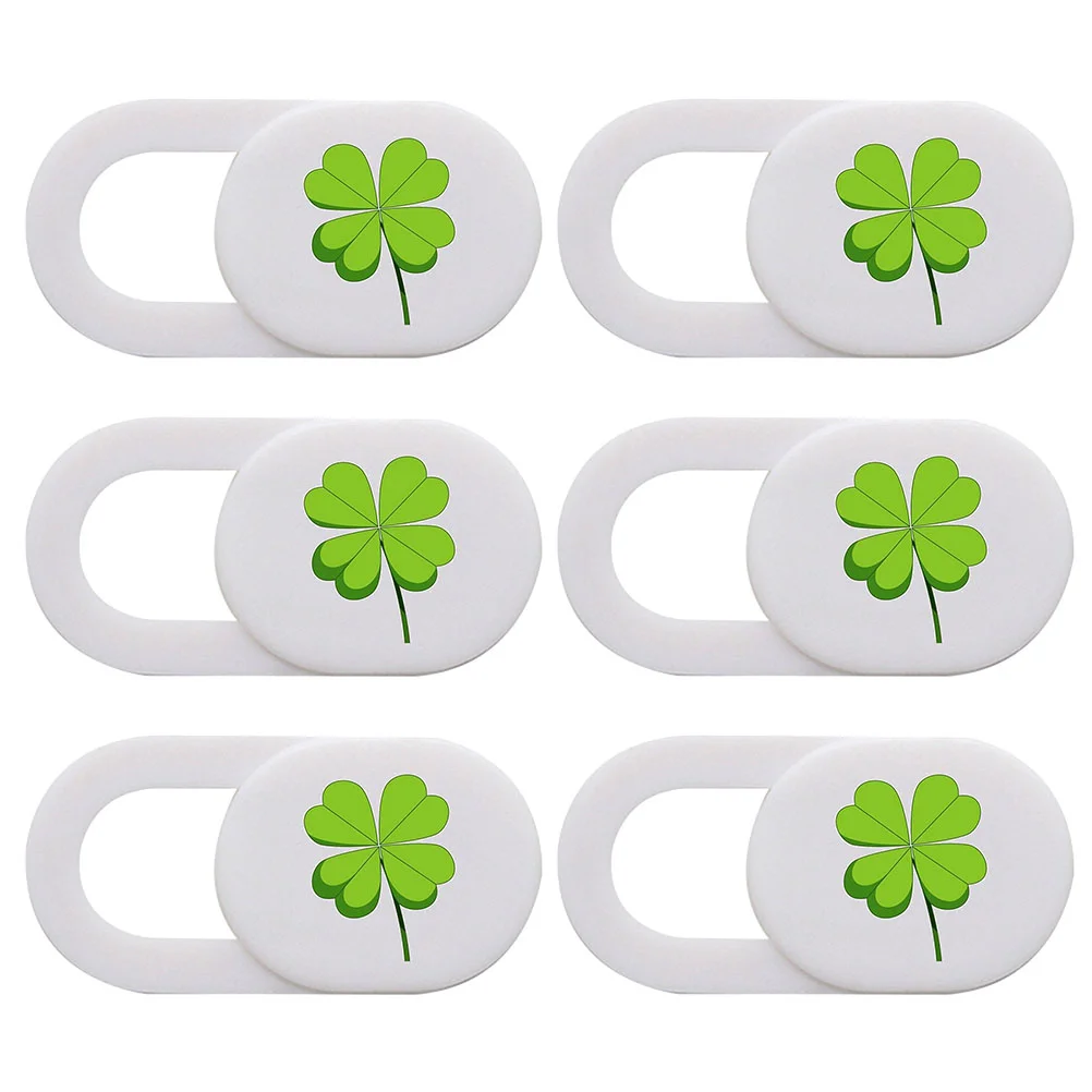 

6pcs Four Leaf Design Webcam Slide Cover Privacy Cover for Tablet Laptop