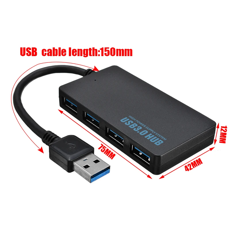 Высокоскоростной мульти 4 порта s USB 3 0 хаб с портом питания сплиттер-адаптер для