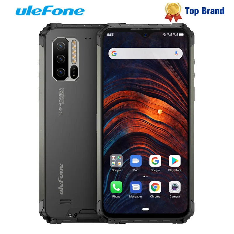 

Ulefone Armor 7 IP68 Rugged Smartphone Android 9.0 NFC Helio P90 Octa Core 6.3'' 8GB+128GB 48MP 4G 5500mAh Mobile Phone Android