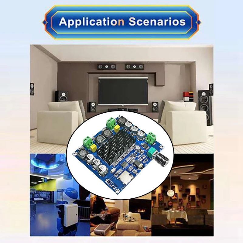 

TDA7498 2X100W High-Power Dual-Channel Bluetooth Digital Audio Power Amplifier Board Supports AUX Onboard Potentiometer