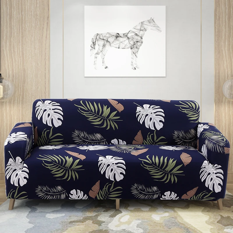 

1/2/3/4 Seater Sofa Covers for Living Room Flower Slipcover Furniture Protector Stretch Elastic Covers Three-seat Sofa