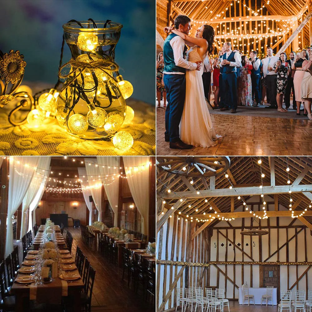 

LED String Lights Holiday Curtain Lamp Wedding Neon Lantern with Ball Fair Festival Lamp Holiday Lawn Courtyard Decor