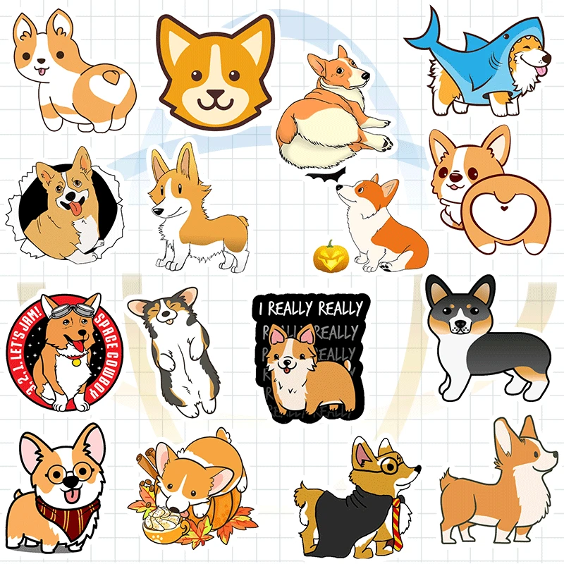 Милые корги собака пуля дневник декоративные наклейки из бумаги васи