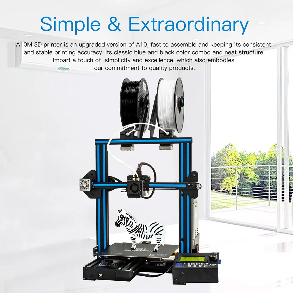 Geeetech A10M 2 в 1 смешанные цвета быстрая сборка DIY 3d принтер Супер пластина с конфоркой детектор накаливания возможность прерывания