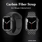 Ремешок из углеродного волокна для Apple Watch Band 44 мм 40 мм 45 мм 41 мм 38 мм 42 мм, силиконовый браслет для наручных часов iWatch Series 7 6 5 4 3 SE band