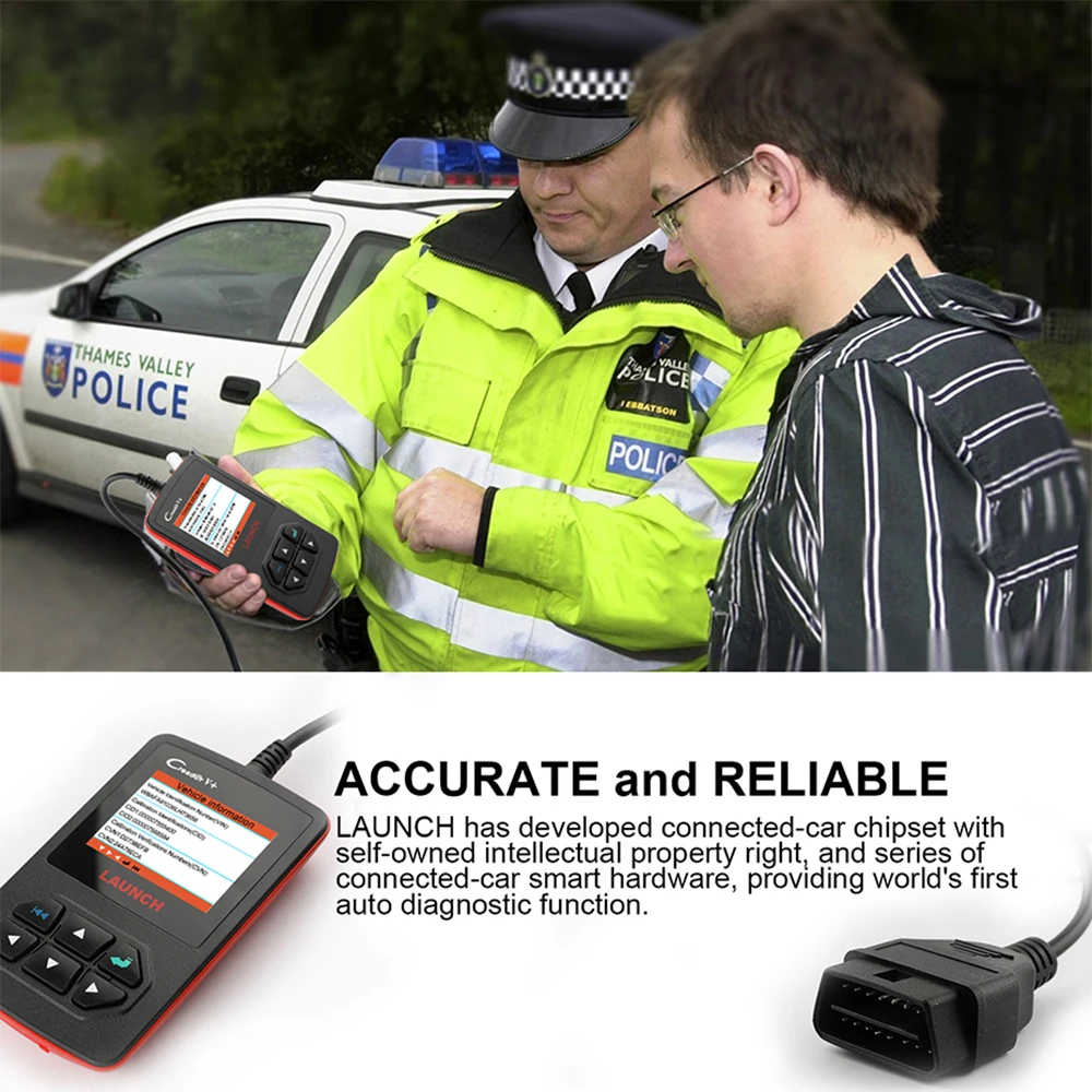 LAUNCH Creader V + OBD2 автомобильный считыватель кодов двигателя EOBD OBDII профессиональный