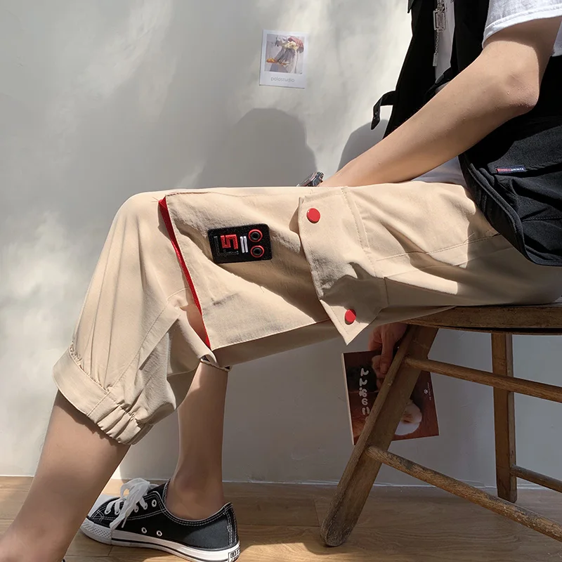 Мужские повседневные летние шорты с несколькими карманами свободные хип хоп