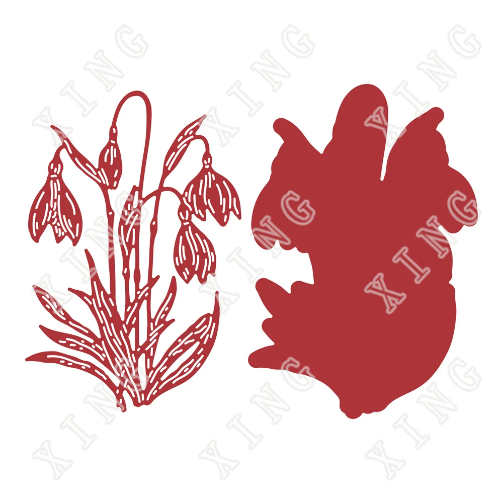 

2022 Spring New a Drop of Snow Magnolia Flower Metal Cutting Dies Diy Scrapbooking Cut Stencils Photo Album Handmade Decoration