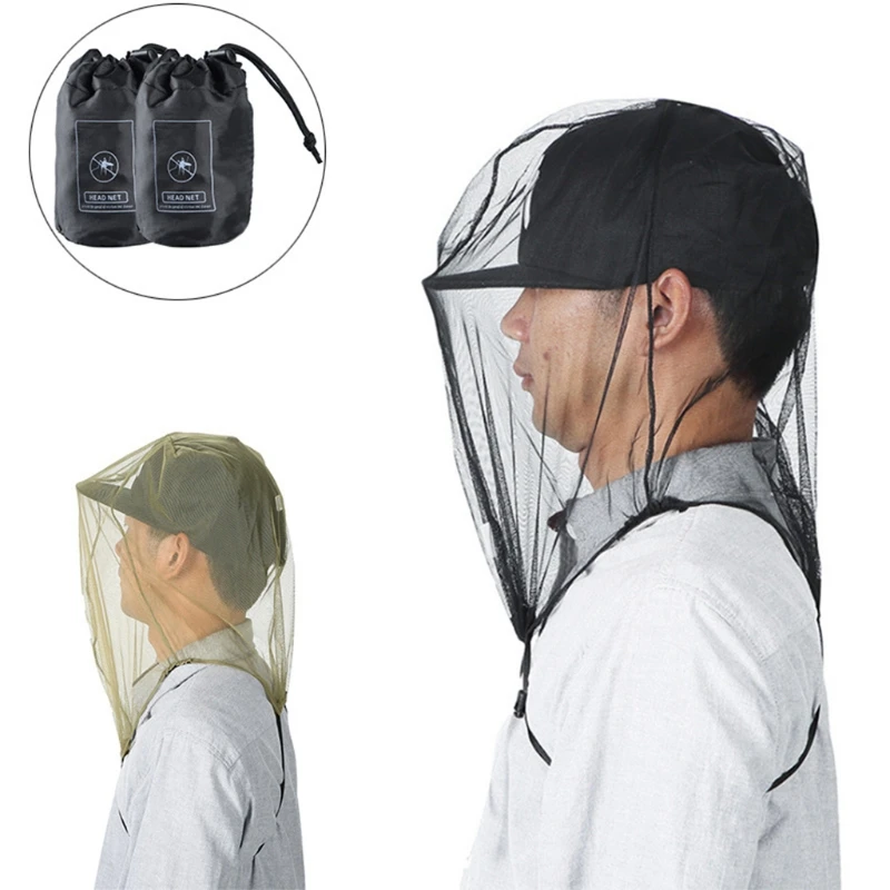 

Insect-proof Protective Bee Bug Insect Fly Cap Face Protection W/ Head Net Mesh