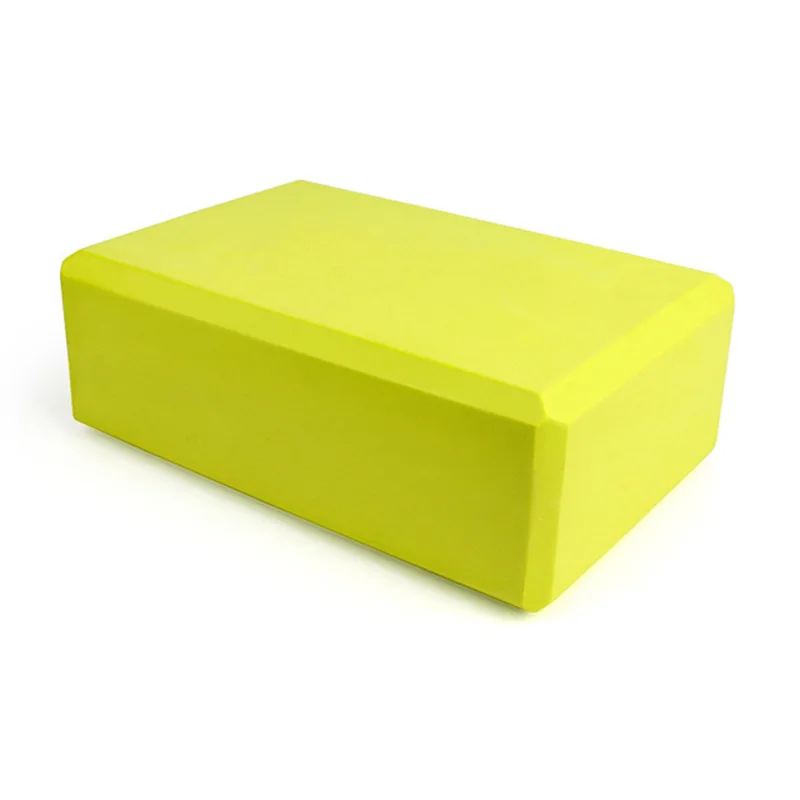 Yellow Блок йоги eva красочный блок пены Йога кирпич упражнения фитнес инструмент упражнения тренировка блок для растяжки Йога Аксессуары тренировки - Цвет: Yellow