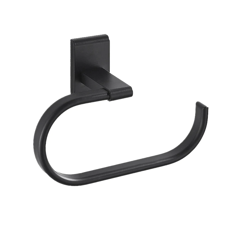 

Towel Rack Bathroom Hardware Toilet Paper Holder Hand Towel Holder Wall Mounttowel Storage Hook, Black