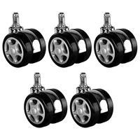 5pcs universal mute caster office chairs nylon replacement swivel rubber rollers wheels furniture hardware