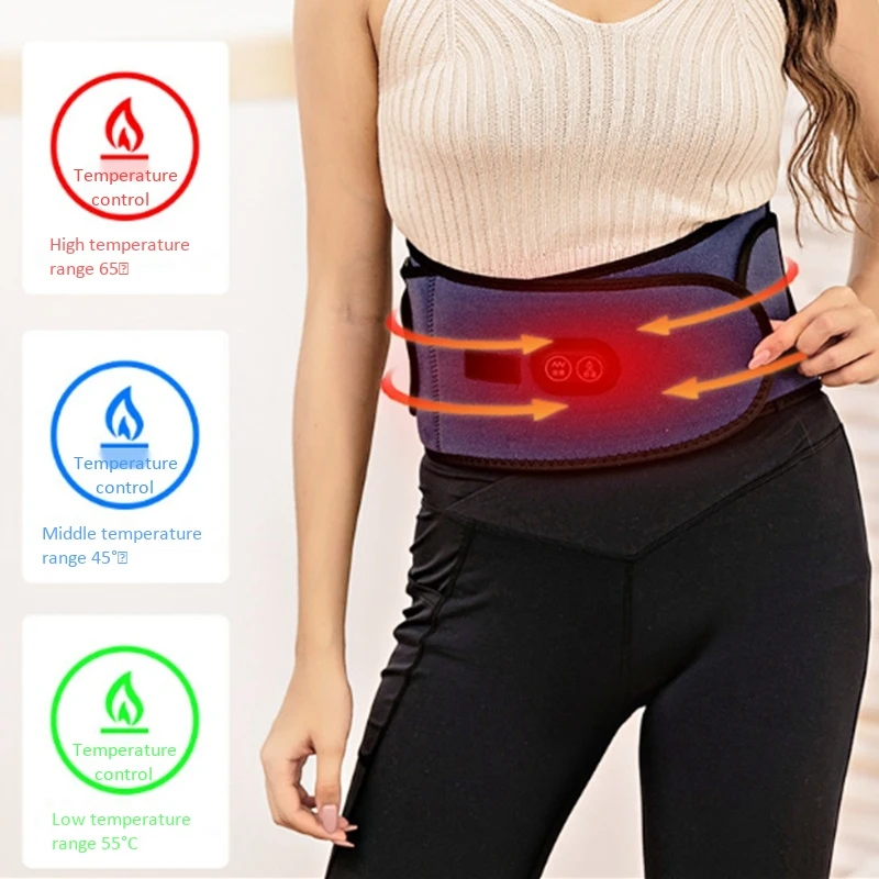 

Fashion Burning Belt Warm Massage Belt Waist Electric Heating Belt Vibration Weight Loss Massager