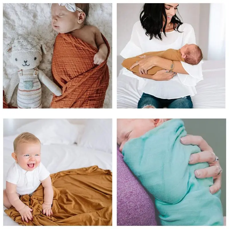 

Newborn Blanket Bamboo Fiber Muslin Swaddle Wrap Photography Props Accessories Baby wrap