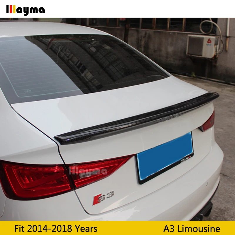 Спойлер для заднего багажника из углеродного волокна в стиле CA Audi A3 8V sedan Sline S3 2018