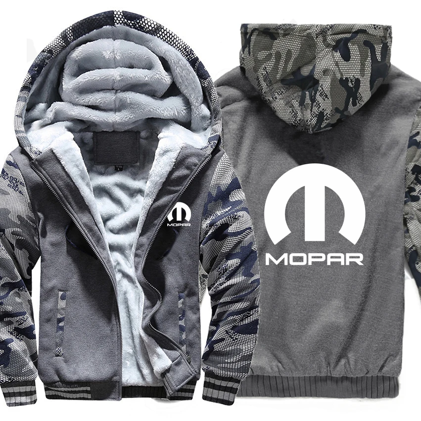 Mopar Hoodies Winter Camouflage Sleeve Jacket Men Wool Liner Fleece Sweatshirts | Мужская одежда