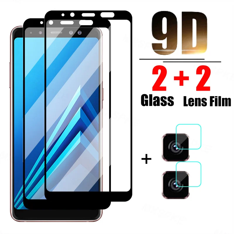 Защитное стекло 4 в 1 для Samsung Galaxy A10 A20 A30 A40 A50 A70 закаленное A9 A7 A5 A6 A8 Plus 2018 пленка