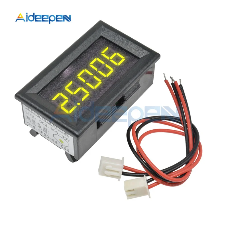 

Aideepen Цифровой вольтметр 0-4.3000-33.000V