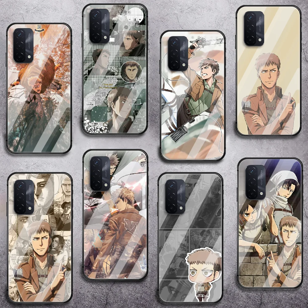 

Attack on Titan Jean Kristein anime Phone Tempered Glass Case Cover For oppo realme find reno a c x3 gt 53 5 6 7 11 Pro 5g Shell