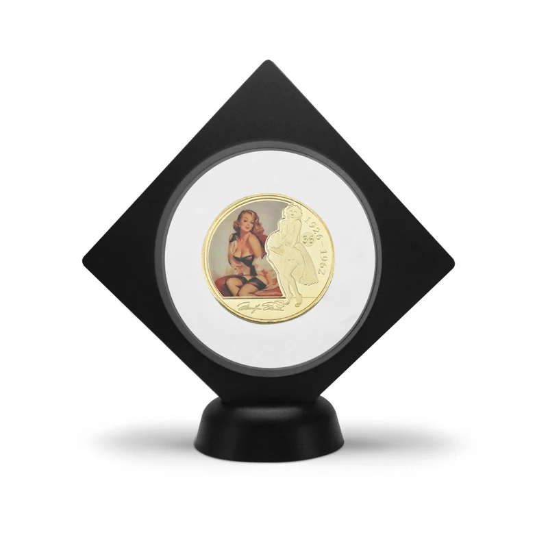 coin1 with holder WR Мэрилин Монро золотые коллекционные монеты с держателем для монет на заказ вызов монеты антикварные оригинальные монеты подарочный набор дропшиппинг - Цвет: coin1 with holder