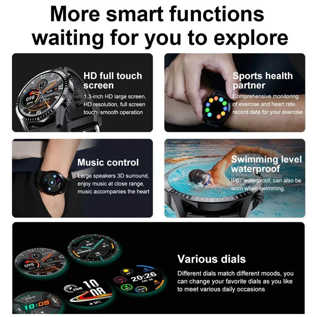 

New I9 Smart Watch 2020 Call Phone Smartwatch Heart Rate Multiple Men Sports Waterproof Mode For HuaWei Android IOS