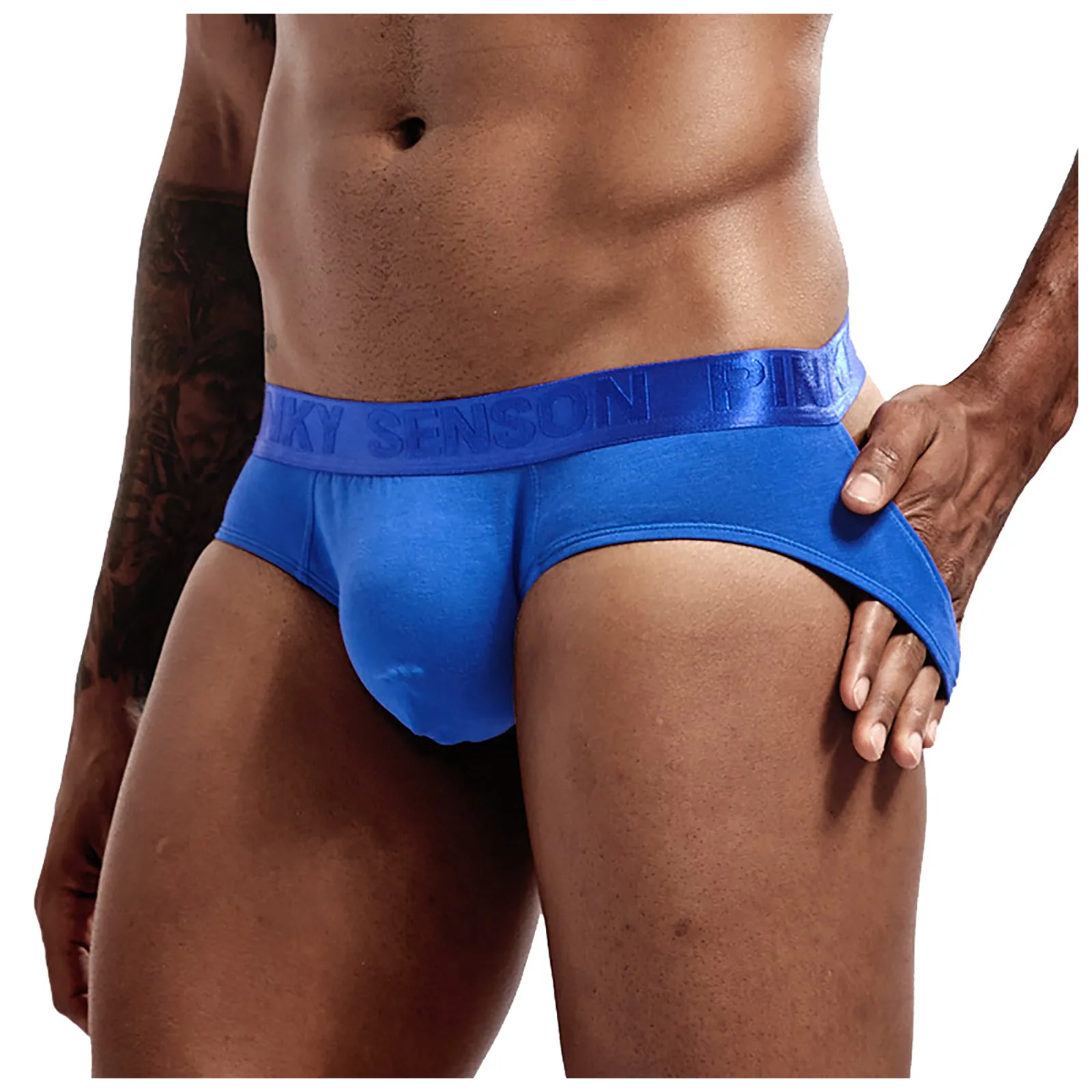 Low 5PC Color Underwear Men's Sports Briefs Solid Tripod Double Waist Sexy Men's underwear Men's Underwear