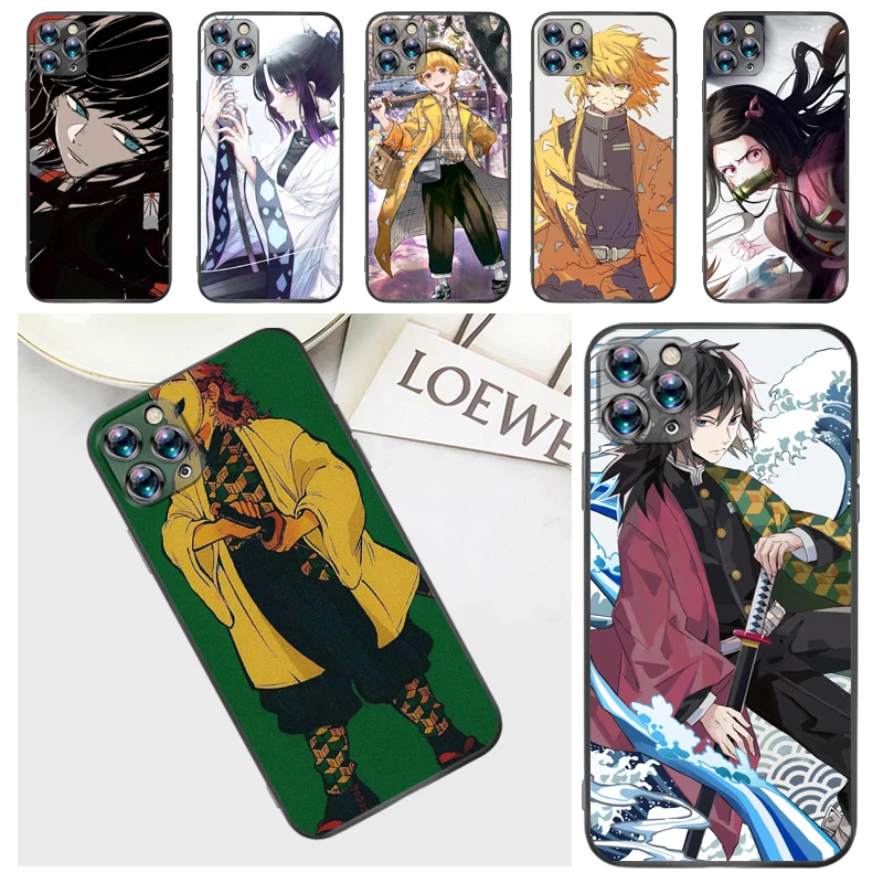 

Demon Slayer Agatsuma Zenitsu Kimetsu No Yaiba Kamado Nezuko Kamado Tanjirou Phone Case For iPhone 7 8 Plus 6 6S Cases Soft TPU