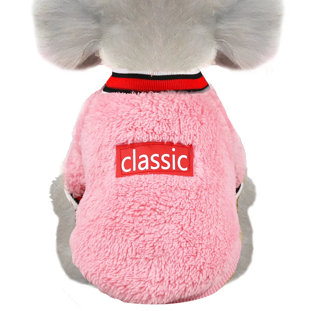 Мягкая Плюшевая зимняя одежда для собак и кошек маленьких чихуахуа свитер костюм