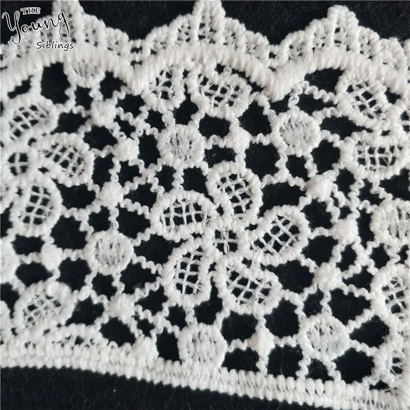 Аппликация для вышивки из белого молочного шелка воротник одежды ткань шитья